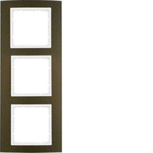 Berker 10133021 Rahmen 3fach B.3 Alu, braun/polarweiß Mesch Shop Berker 10133021 Rahmen 3fach B.3 Alu, braun/polarweiß Mesch Shop